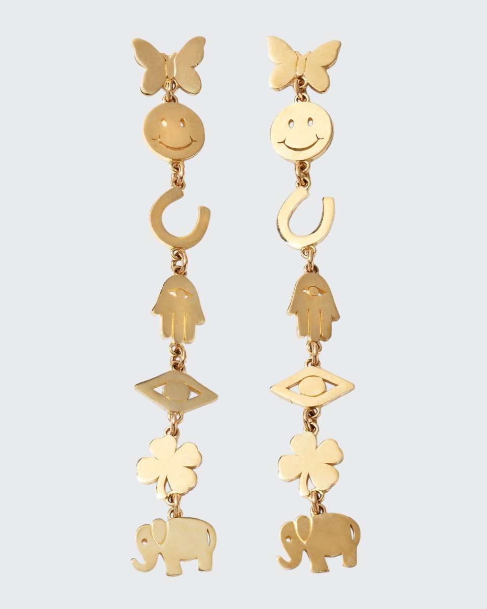 14k Yellow Gold Medium Tiny Pure Drop Earrings